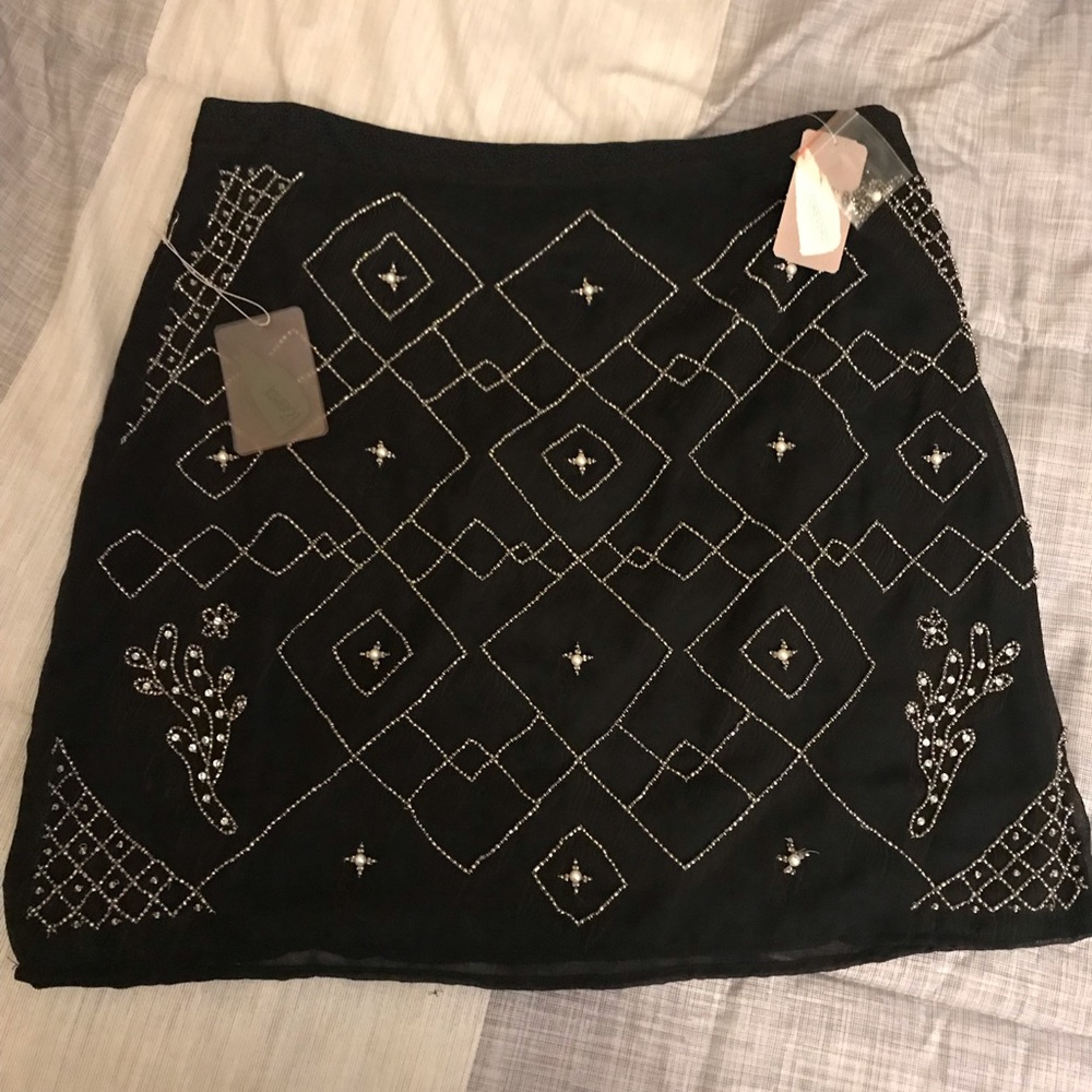 Beaded mini skirt
